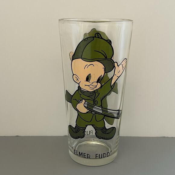 1973 Pepsi Collector Glasses Series Looney Tunes Bugs Bunny & Elmer Fudd #9 - Picture 2 of 8